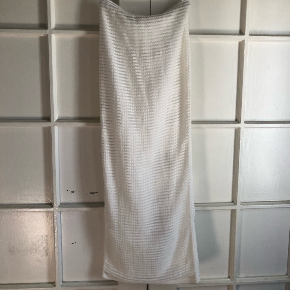 Crochet pencil maxi skirt